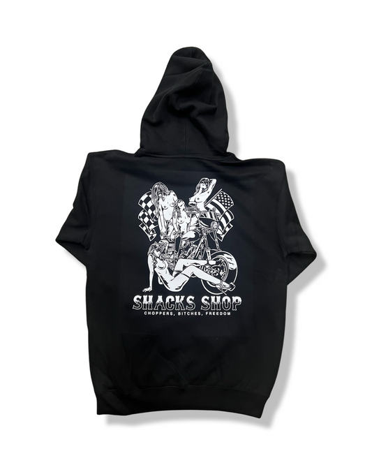 Choppers, Bitches, Freedom Heavyweight Hoodie